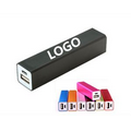 2600 mAh square Lipstick Power Bank Portable colored Battery Charger